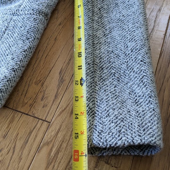 Tweed Black White Herringbone Wool Lined Blazer Jacket 2P 2 Petite XS Small - Picture 11 of 15